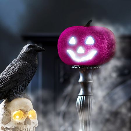  Halloween -i habszivacs tk, RGB Led, lila, 11 cm