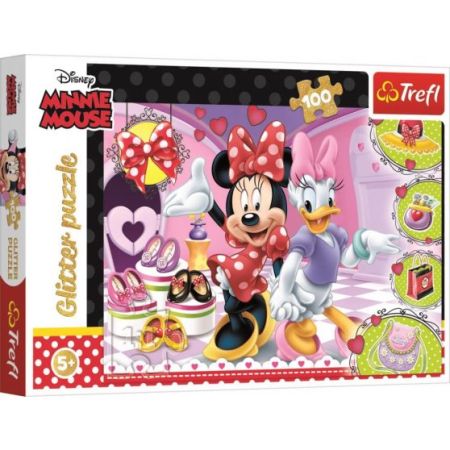  Minnie egr glitteres Puzzle, 100 db